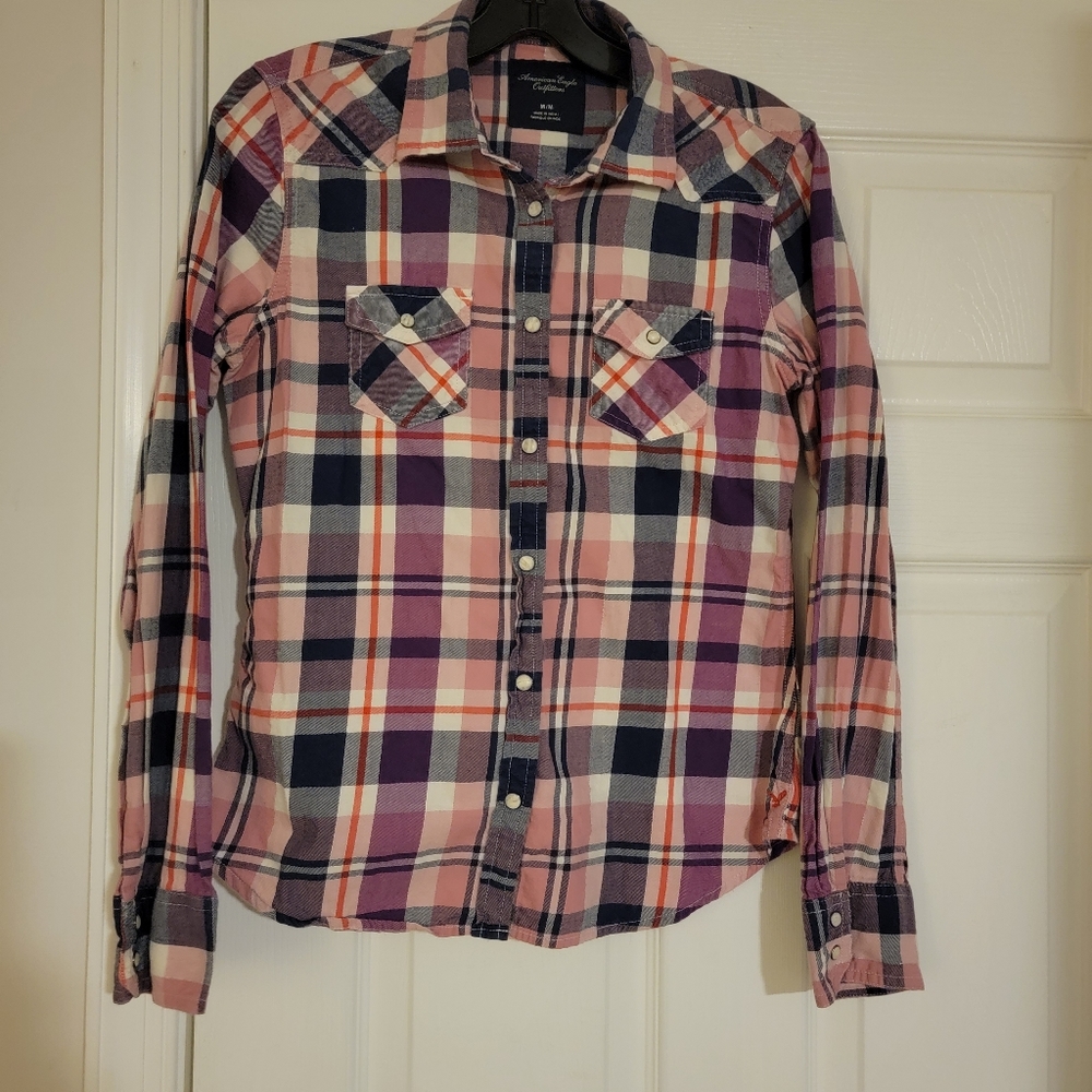 Plaid long sleeve shirt